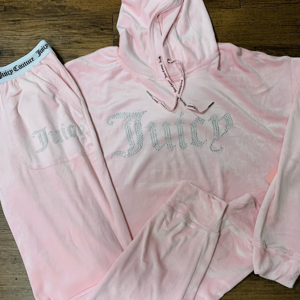 NEW JUICY COUTURE LOGO LOUNGE SET